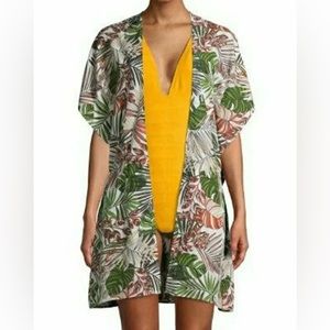 Hawaiian, Tropical Print Kimono Sz S/M
